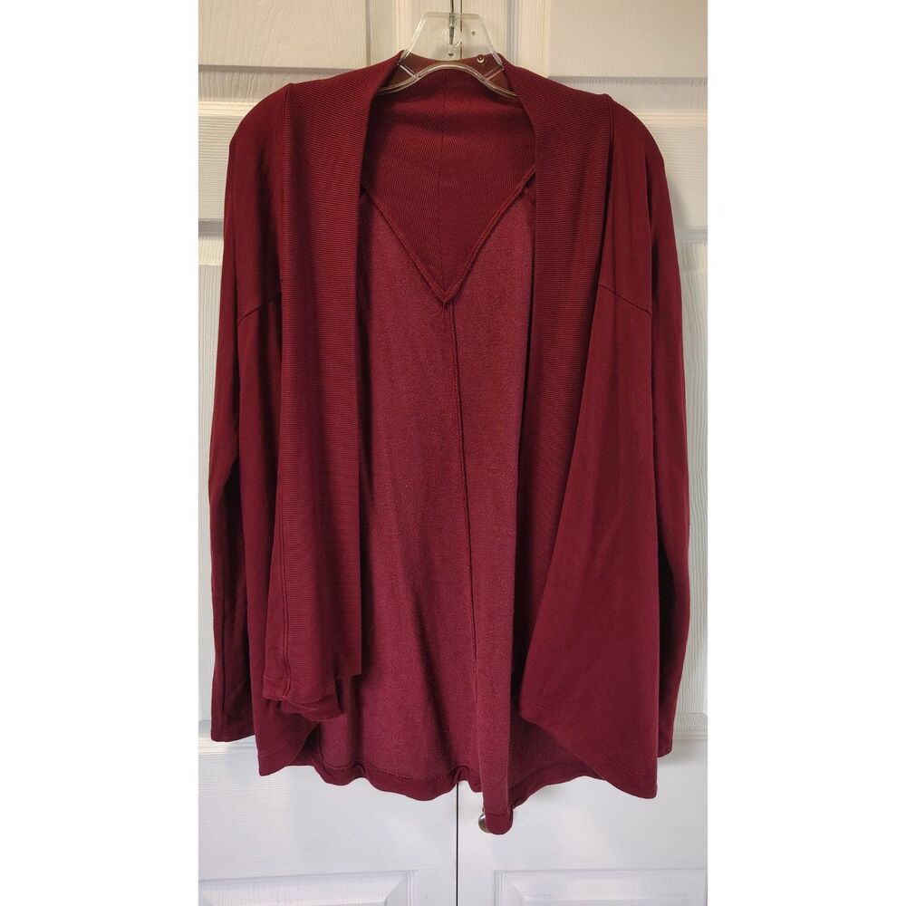 Active Life Draped Open-Front Modal Cardigan Large
